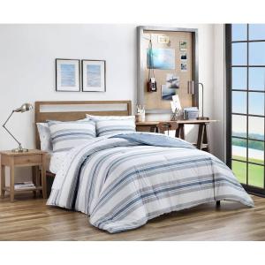 Nautica – Twin/Twin XL Comforter Set, Reversible Woven Bedding with Matching Sham, Medium Weight for Year Round Use, Dorm Essentials, Oeko-Tex Certified (Bay Shore Navy)(Casual)