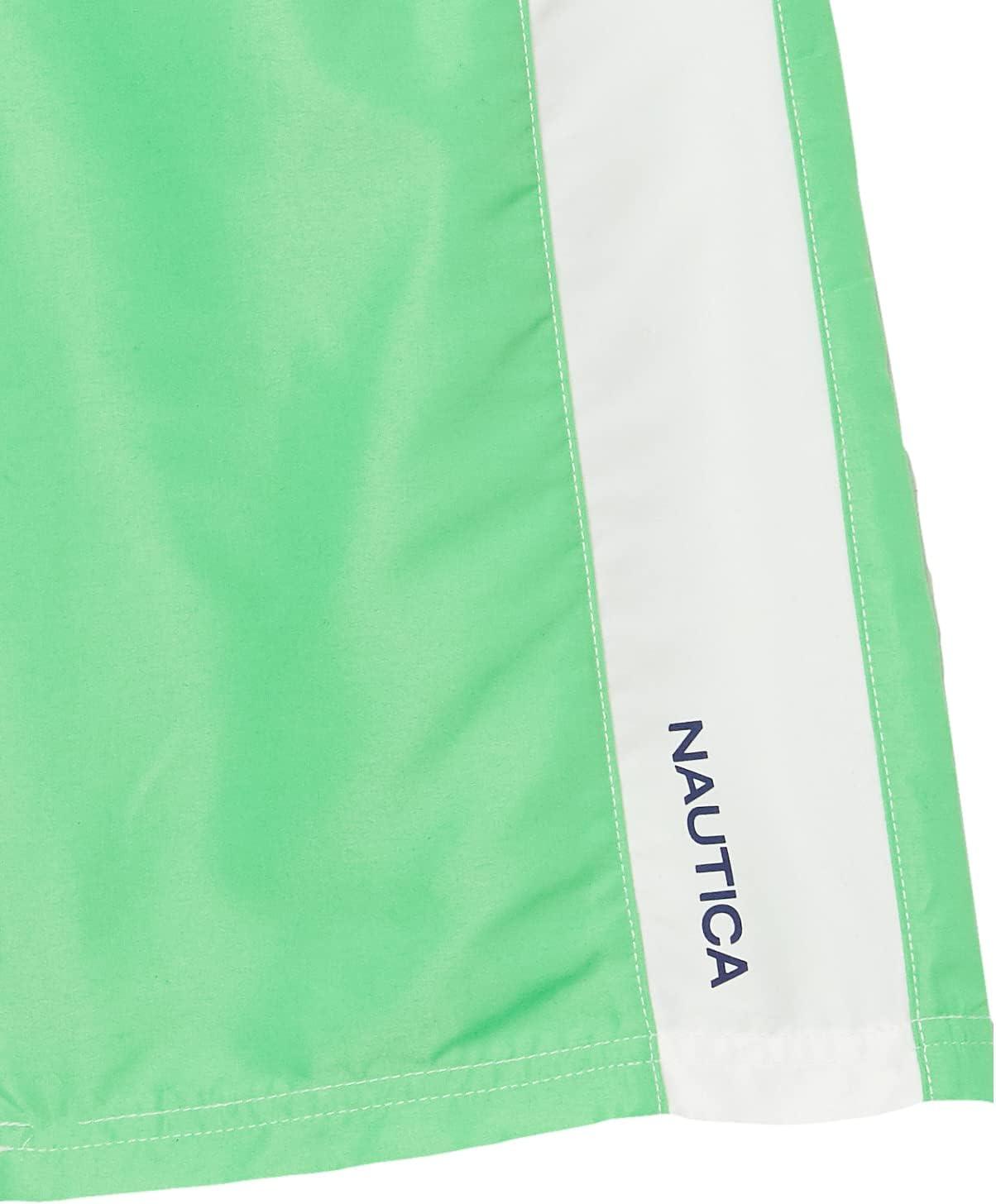 imageNautica Boys 47 Swim TrunkExploded Neon Green Fk17