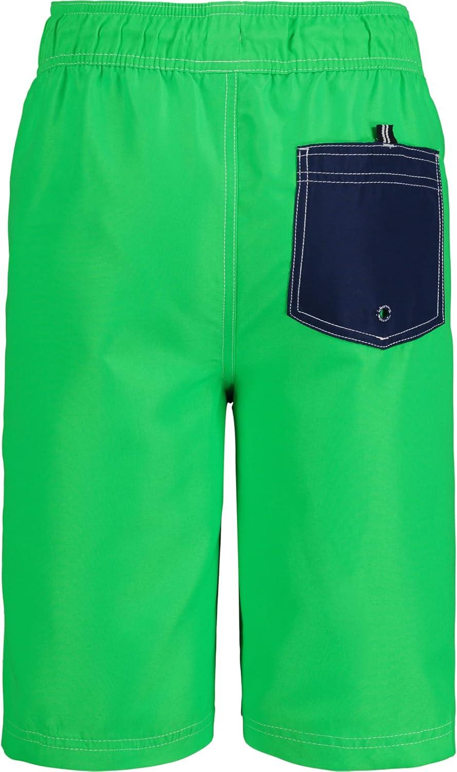 imageNautica Boys 47 Swim TrunkExploded Neon Green Fk17