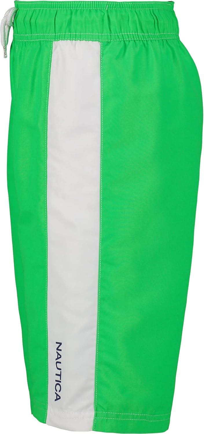 imageNautica Boys 47 Swim TrunkExploded Neon Green Fk17