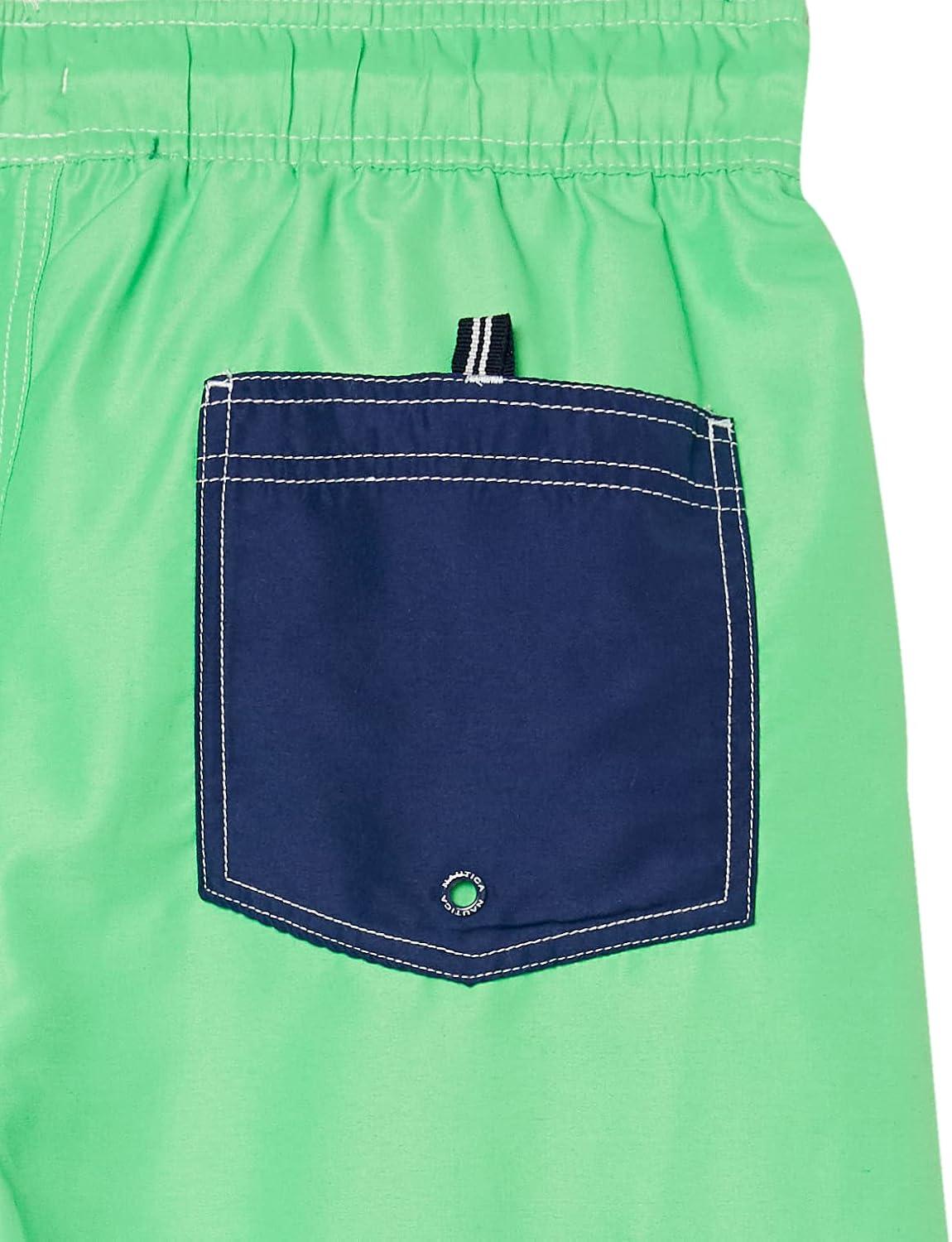 imageNautica Boys 47 Swim TrunkExploded Neon Green Fk17