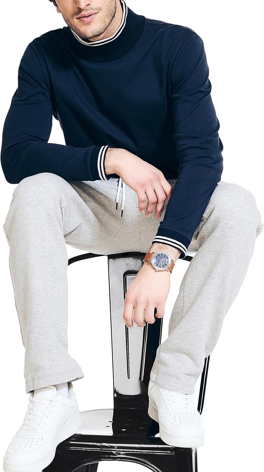 imageNautica Mens Turtleneck SweaterNavy Seas