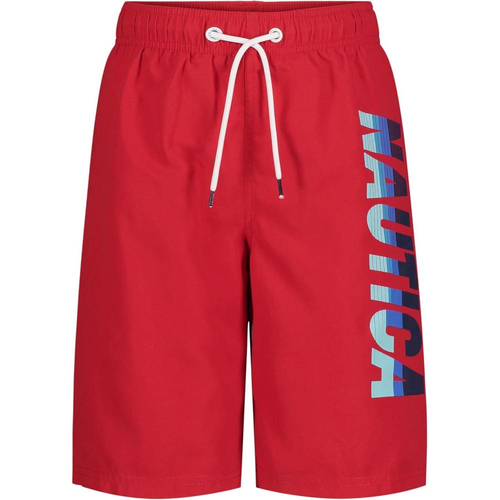 imageNautica Boys 47 Swim TrunkVert Logo Carmine