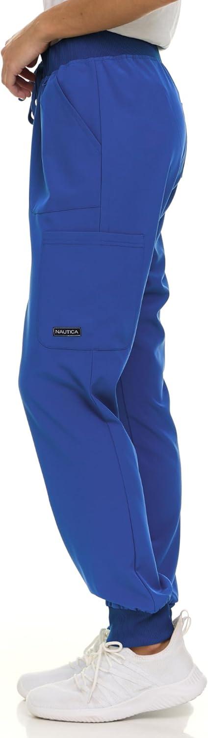 imageNautica Scrub Pants for Women Breathable Drawstring Jogger Scrubs for Women 5 Pocket Stretch Soft Scrub Bottoms for WomanRoyal Blue