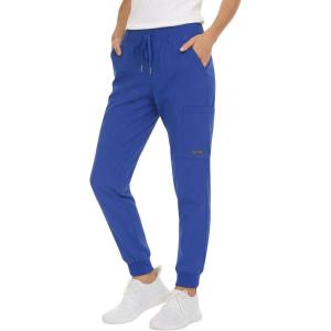 Nautica Scrub Pants for Women, Breathable Drawstring Jogger Scrubs for Women, 5 Pocket Stretch Soft Scrub Bottoms for Woman(Royal Blue)