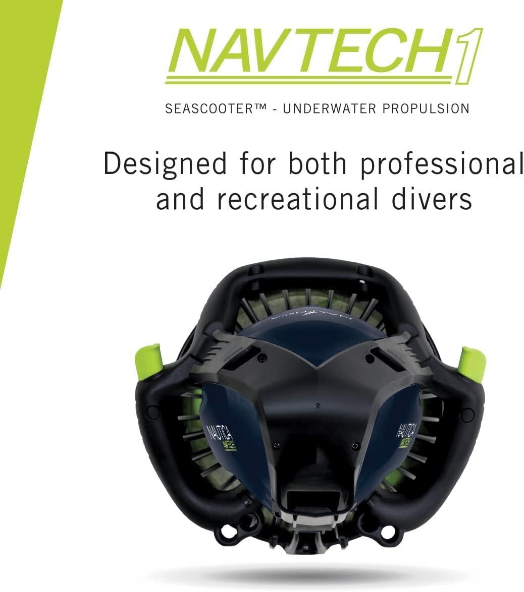 imageNautica J Class Underwater seascooter Foldable and Travel Ready for Diving Snorkeling and CruisingNavy