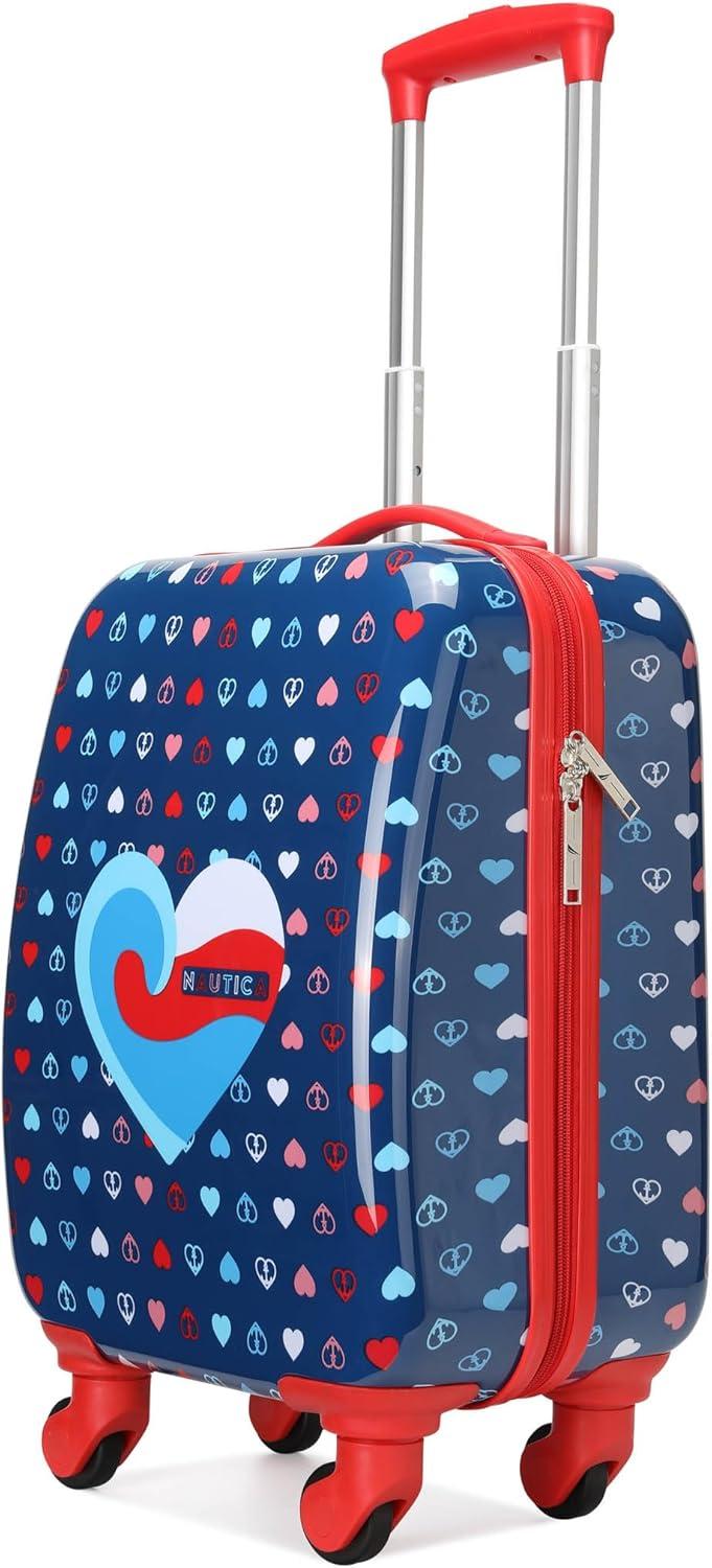 imageNautica Kids 18 Hardside Carryon Suitcase with Spinner Wheels Shark AttackNautica Peace