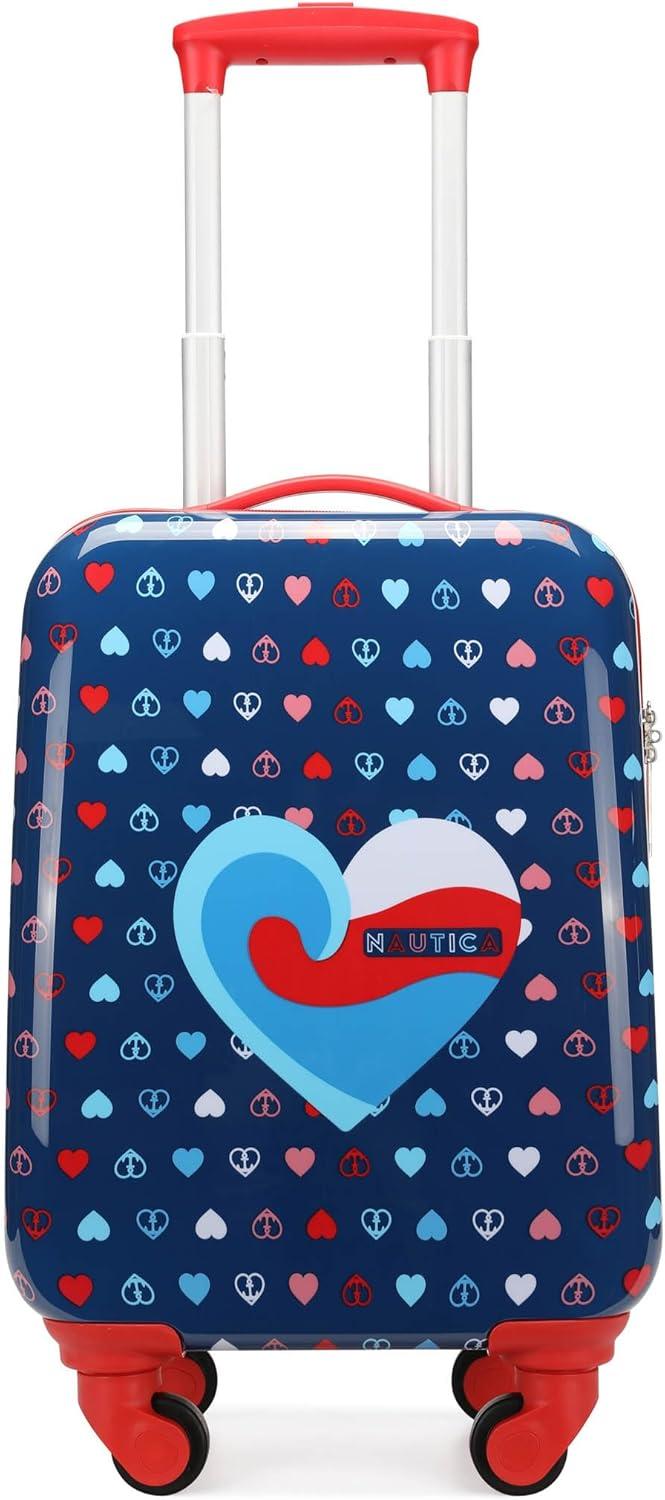 imageNautica Kids 18 Hardside Carryon Suitcase with Spinner Wheels Shark AttackNautica Peace