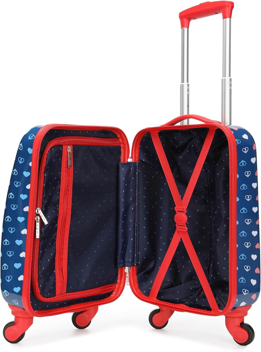 imageNautica Kids 18 Hardside Carryon Suitcase with Spinner Wheels Shark AttackNautica Peace