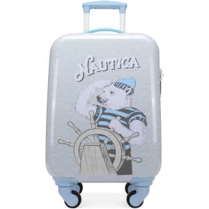 Nautica Kids 18″ Hardside Carry-on Suitcase with Spinner Wheels, Shark Attack(Polar Voyage)