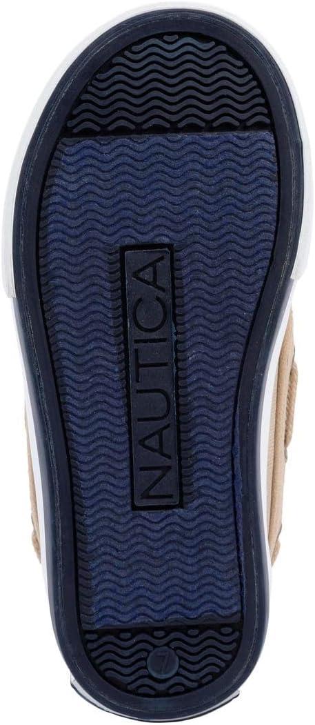 imageNautica Boys Toddler Boat Shoe HookandLoop Loafers for Kids Classic Casual Dress School Shoes ToddlerLittle Kid SizesSand Navy