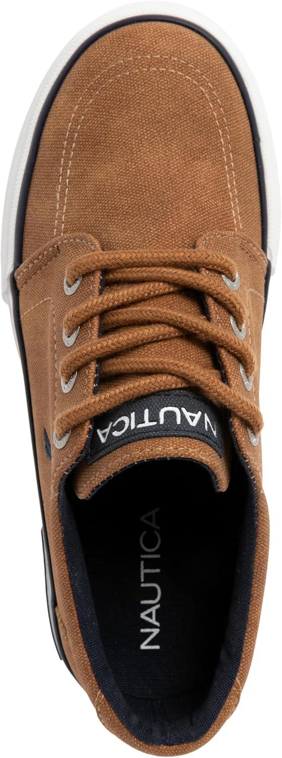 imageNautica Kids Boys LaceUp Fashion Sneakers LowTop Dress Shoes for Youth Big KidLittle KidCognac Berrian