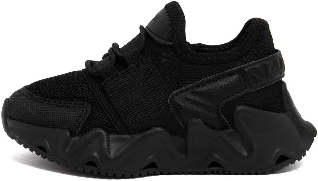 imageNautica Kids Boys and Girls Athletic SlipOn Sneakers Lightweight Bungee Running Shoes for Toddler Little Kid and Big KidBlack Monomikyle