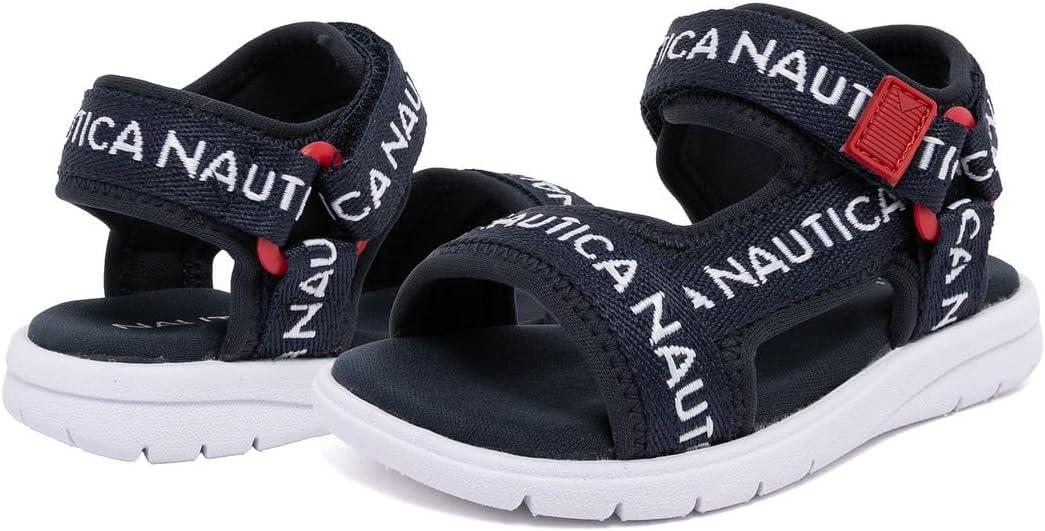 imageNautica Toddler Boys Sport Sandals Lightweight Athletic OpenToe Summer Shoes with Dual Adjustable Hook and Loop Straps for Outdoor Play Beach and WaterAmericanajavier