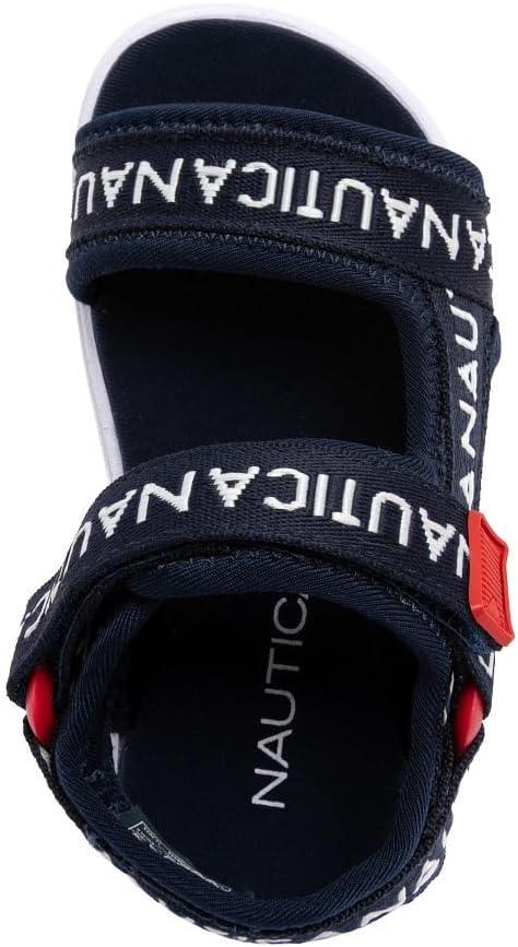imageNautica Toddler Boys Sport Sandals Lightweight Athletic OpenToe Summer Shoes with Dual Adjustable Hook and Loop Straps for Outdoor Play Beach and WaterAmericanajavier
