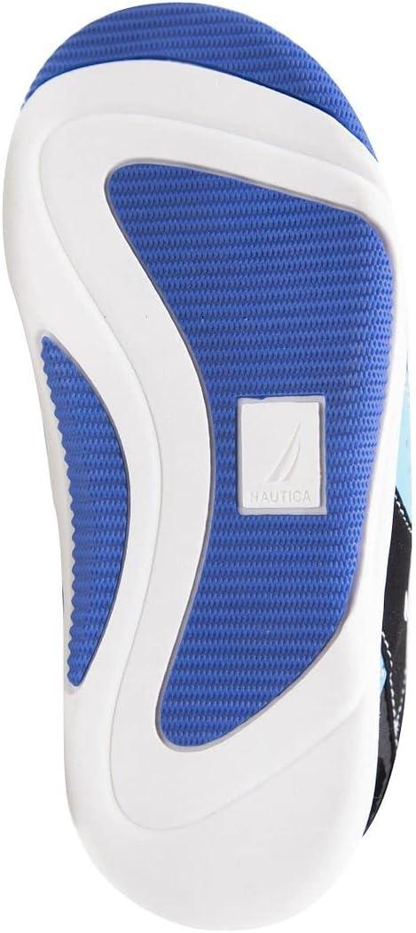 imageNautica Toddler Boys Sport Sandals Lightweight Athletic OpenToe Summer Shoes with Dual Adjustable Hook and Loop Straps for Outdoor Play Beach and WaterBlack Blue Tealhelm