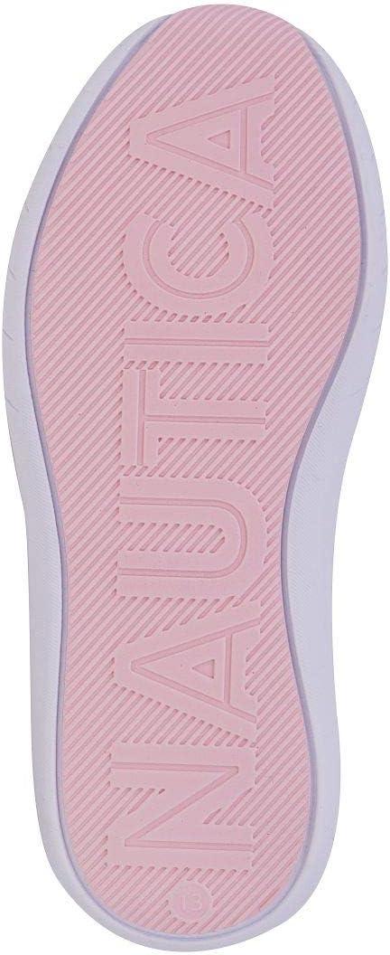 imageNautica Youth Girls SlipOn Athletic Sneakers Stylish Running and Tennis Shoes for Little and Big KidsPink Rainbow Metallic