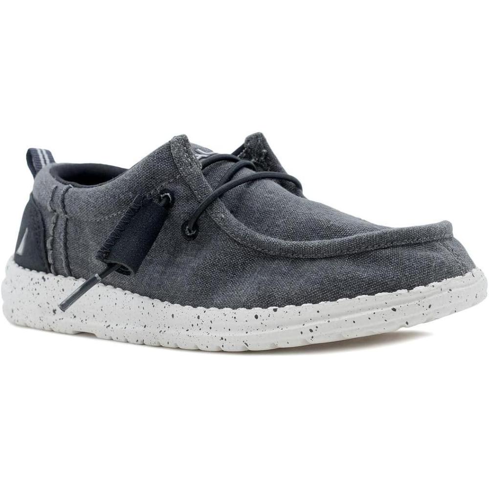 imageNautica Kids Boys Youth Comfort Loafers LaceUp Boat Shoe Lightweight Casual Stretch SneakerLittle KidBig Kid Rushford