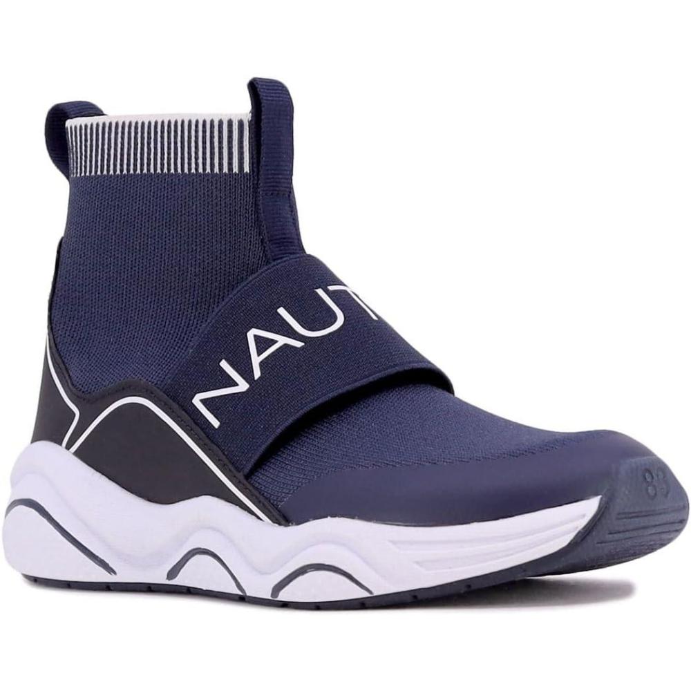 imageNautica Kids Silas HighTop Sock SlipOn Sneaker with Extra Ankle Support Boy  GirlBig Kid  Little Kid  Toddler