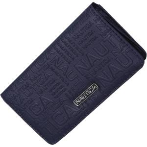 Nautica Seaside Slim Womens Wallet RFID Blocking Credit Card Holder, Coin Purse, Checkbook Organizer Clutch, Small Vegan Leather Wallet for Travel, Black (Logo)(Indigo Logo)