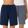 2 Pack Navy/Navy Stripe