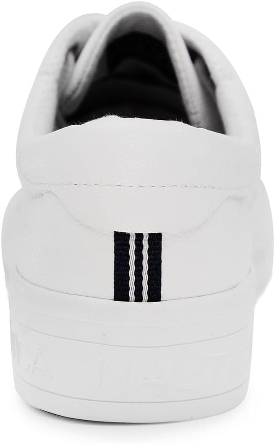 imageNautica Platform Sneakers for Womens Fashion Trendy Shoes White Casual Sneaker Thick Sole Everyday Walking ShoesAelisa X White