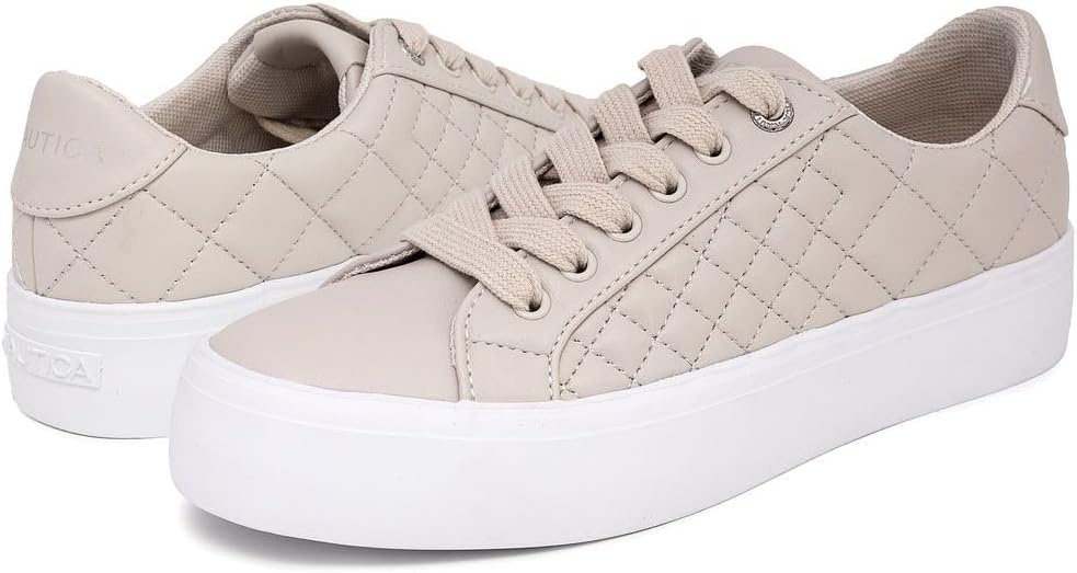 imageNautica Platform Sneakers for Womens Fashion Trendy Shoes White Casual Sneaker Thick Sole Everyday Walking ShoesBonenachez