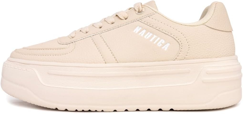 imageNautica Platform Sneakers for Womens Fashion Trendy Shoes White Casual Sneaker Thick Sole Everyday Walking ShoesBonerayburn