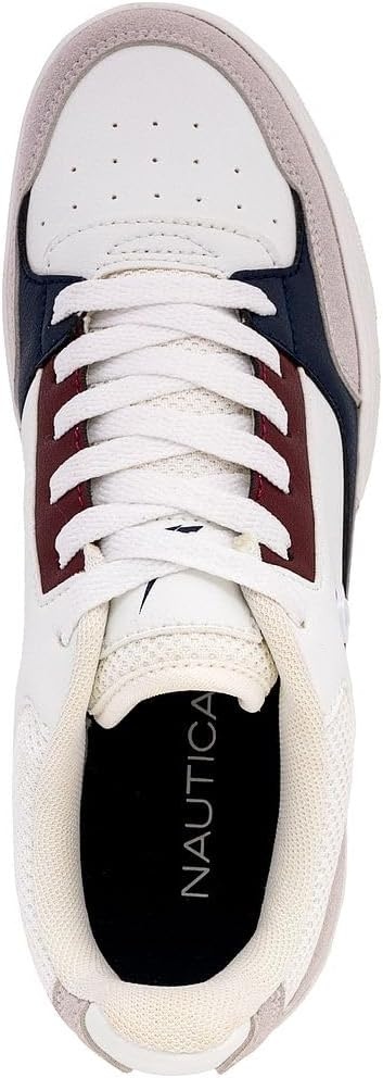 imageNautica Platform Sneakers for Womens Fashion Trendy Shoes White Casual Sneaker Thick Sole Everyday Walking ShoesRed White Bluenachez