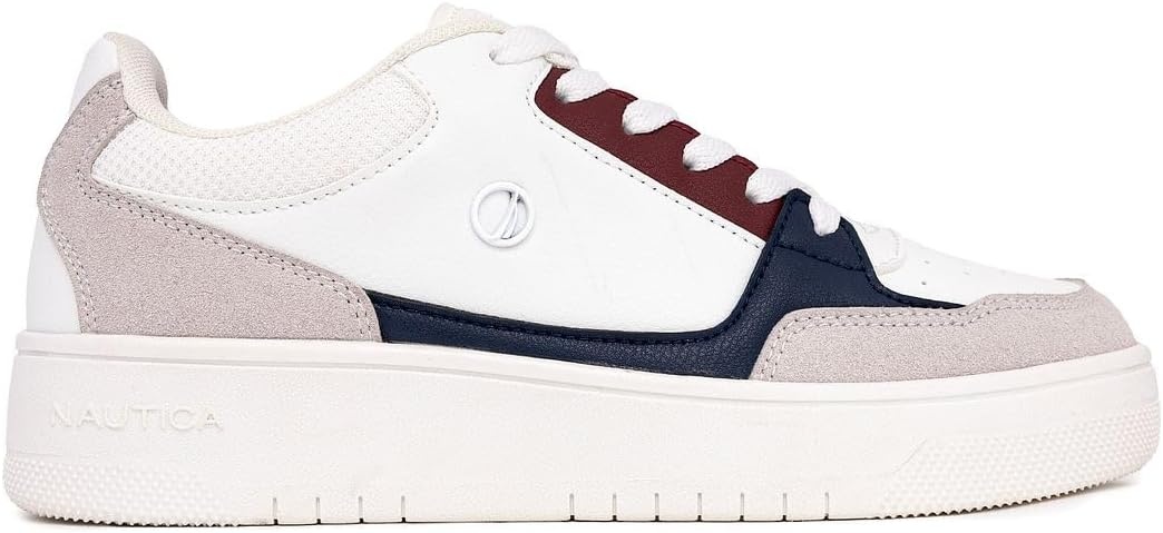 imageNautica Platform Sneakers for Womens Fashion Trendy Shoes White Casual Sneaker Thick Sole Everyday Walking ShoesRed White Bluenachez