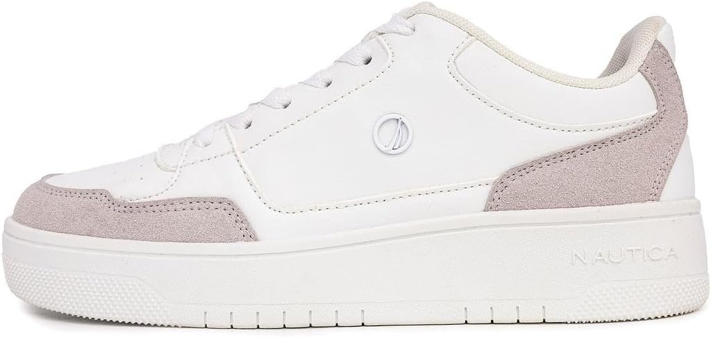 imageNautica Platform Sneakers for Womens Fashion Trendy Shoes White Casual Sneaker Thick Sole Everyday Walking ShoesWhite Bonenadeza