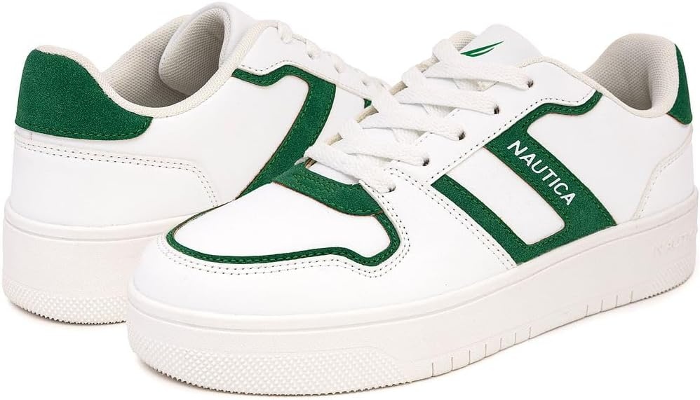 imageNautica Platform Sneakers for Womens Fashion Trendy Shoes White Casual Sneaker Thick Sole Everyday Walking ShoesWhite Greenknottingwood