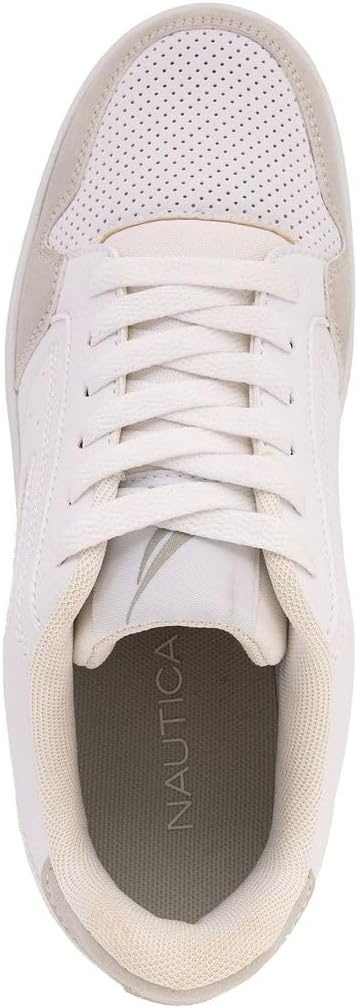 imageNautica Platform Sneakers for Womens Fashion Trendy Shoes White Casual Sneaker Thick Sole Everyday Walking ShoesWhite Sandmilagros