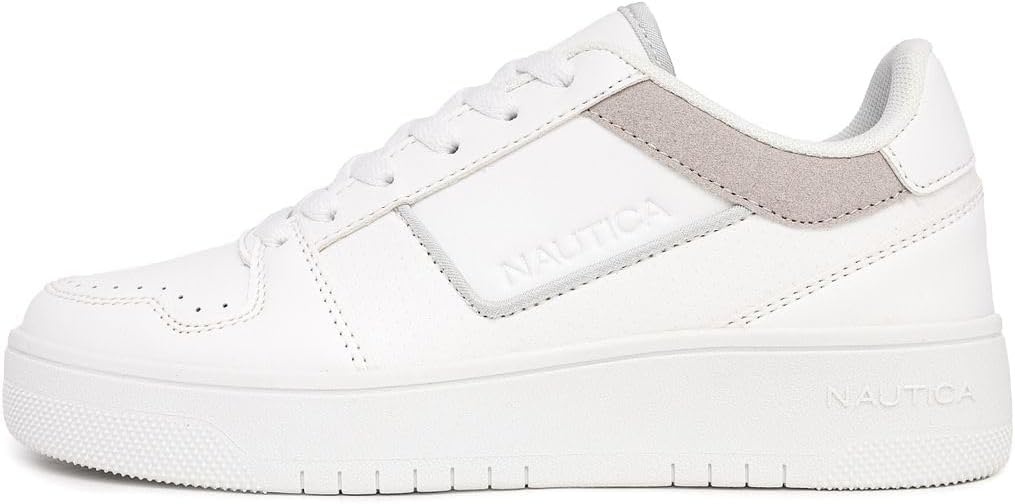 imageNautica Platform Sneakers for Womens Fashion Trendy Shoes White Casual Sneaker Thick Sole Everyday Walking ShoesWhitelarissa