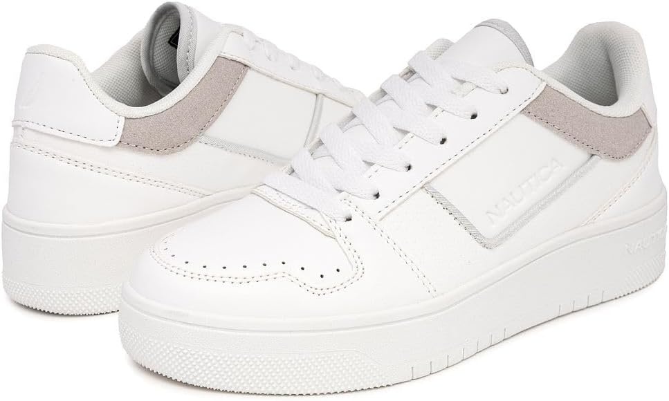 imageNautica Platform Sneakers for Womens Fashion Trendy Shoes White Casual Sneaker Thick Sole Everyday Walking ShoesWhitelarissa