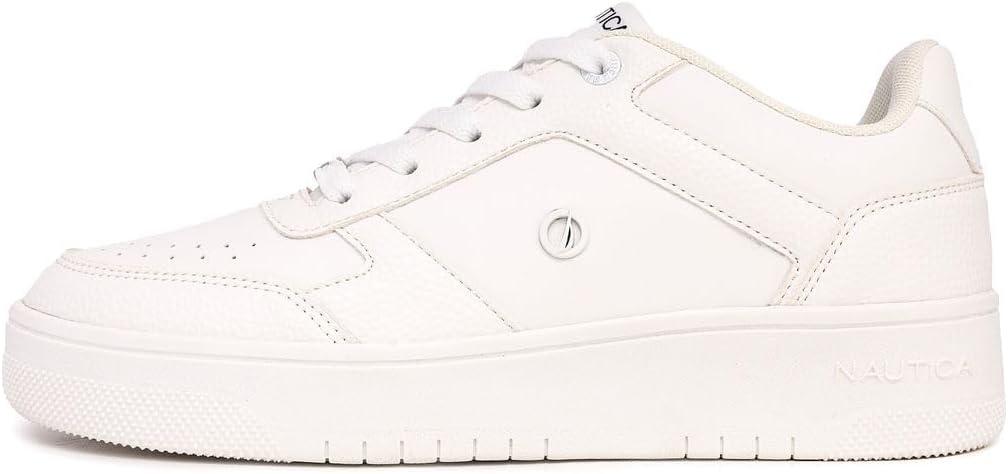 imageNautica Platform Sneakers for Womens Fashion Trendy Shoes White Casual Sneaker Thick Sole Everyday Walking ShoesWhiteshavona