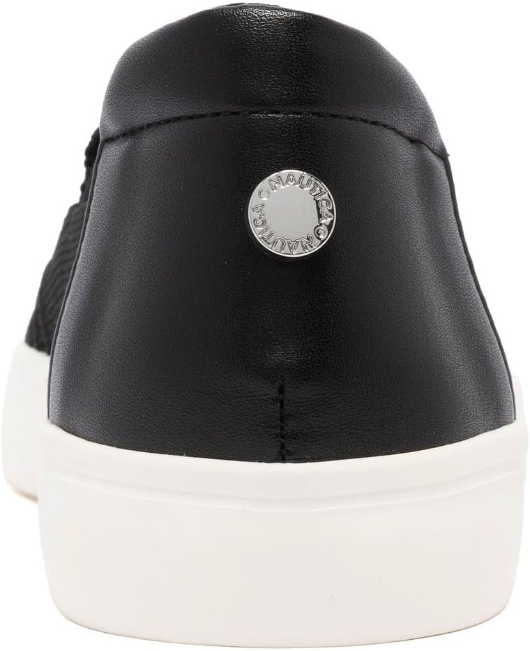 imageNautica Womens Knit SlipOn Shoes Casual Lightweight Comfort Sneakers with Cushioned Insole and Flexible OutsoleBlack Knit