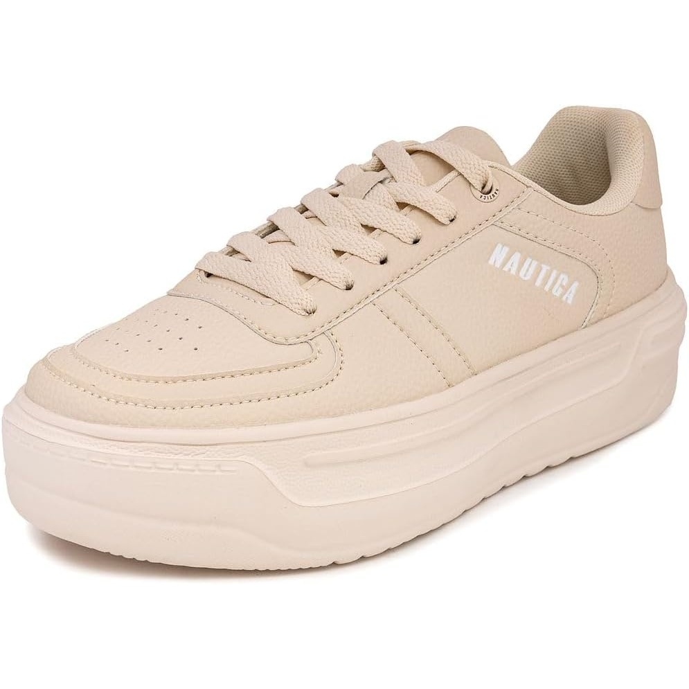 imageNautica Platform Sneakers for Womens Fashion Trendy Shoes White Casual Sneaker Thick Sole Everyday Walking ShoesBonerayburn
