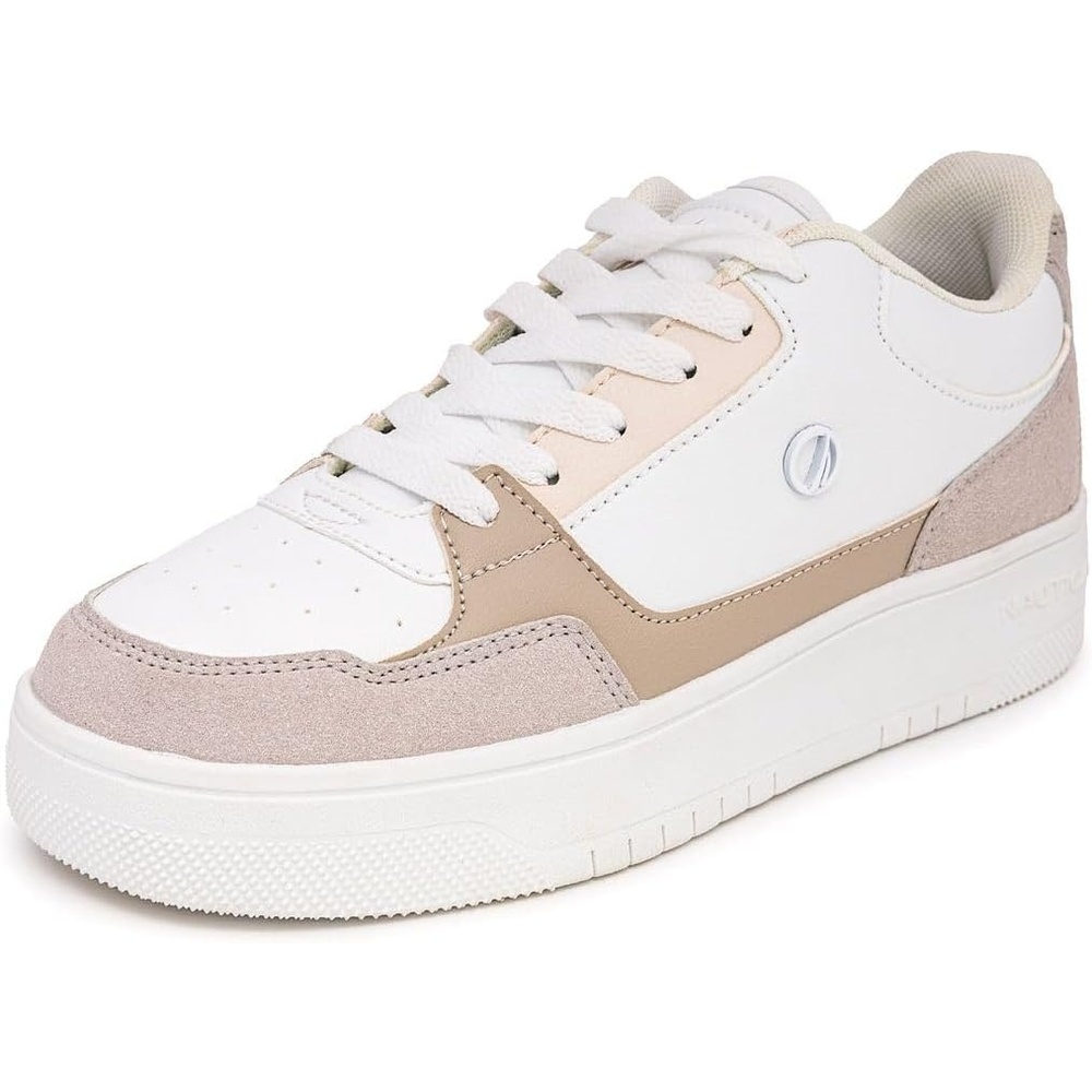 imageNautica Platform Sneakers for Womens Fashion Trendy Shoes White Casual Sneaker Thick Sole Everyday Walking ShoesWhite Greynachez