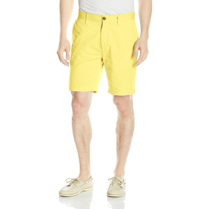 Nautica Men’s Cotton Twill Flat Front Chino Short(Lemon Meringue)