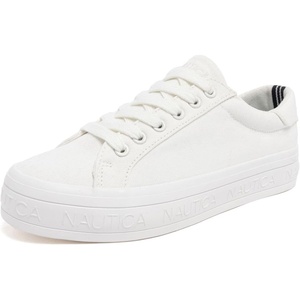 Nautica Platform Sneakers for Womens Fashion Trendy Shoes White Casual Sneaker Thick Sole Everyday Walking Shoes(White Sky)