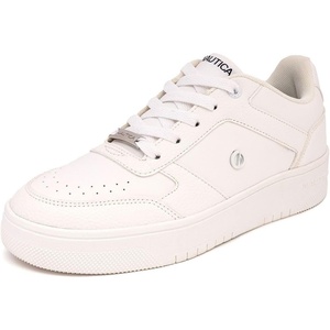Nautica Platform Sneakers for Womens Fashion Trendy Shoes White Casual Sneaker Thick Sole Everyday Walking Shoes(White-shavona)