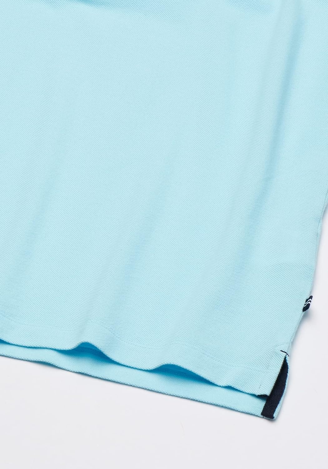imageNautica Mens Short Sleeve Solid Cotton Pique Polo ShirtBright Aqua Solid