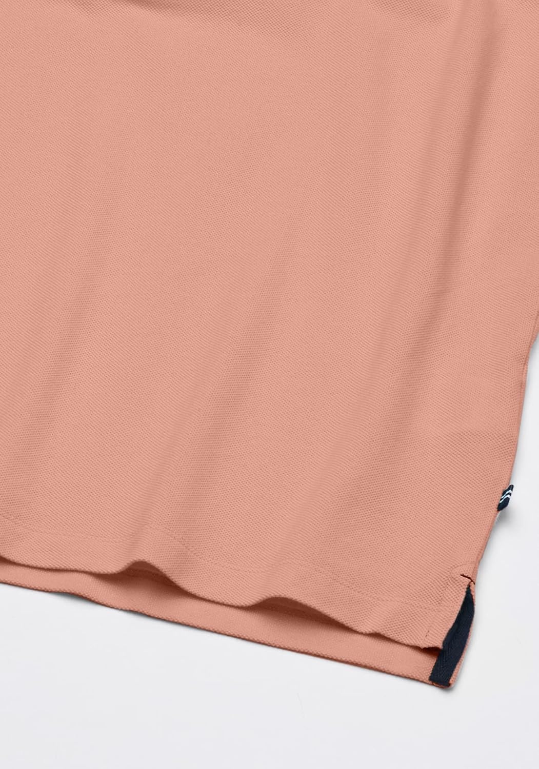 imageNautica Mens Short Sleeve Solid Cotton Pique Polo ShirtCoral Sands Solid