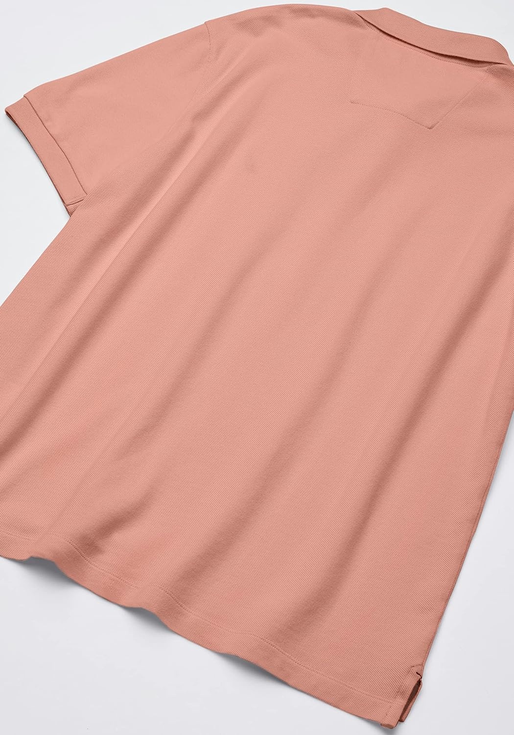 imageNautica Mens Short Sleeve Solid Cotton Pique Polo ShirtCoral Sands Solid