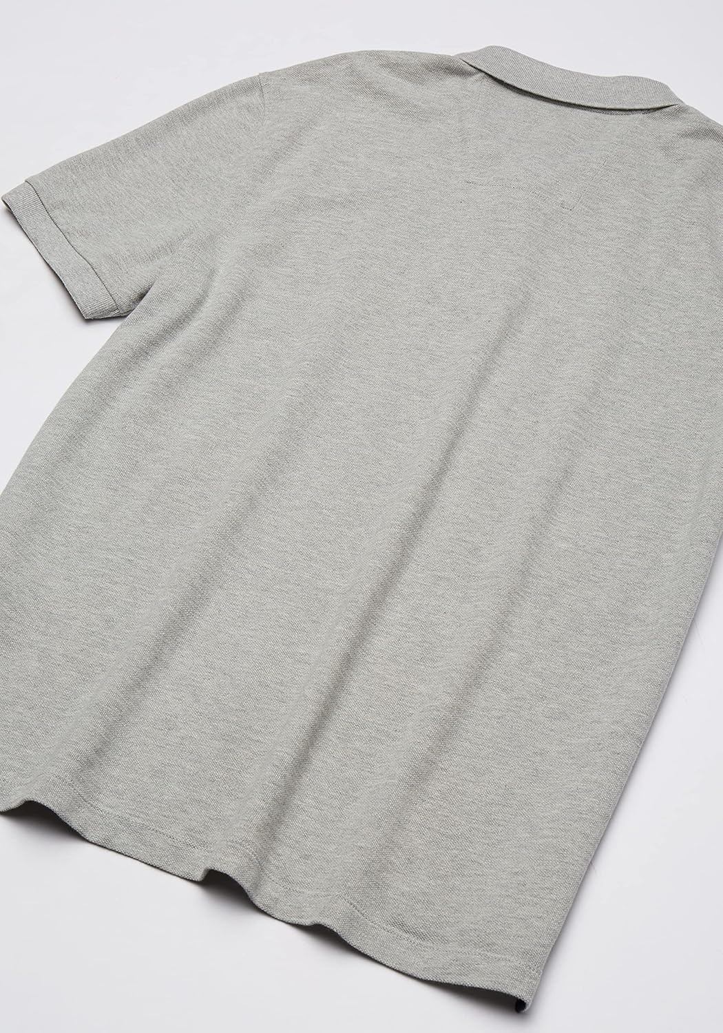 imageNautica Mens Short Sleeve Solid Cotton Pique Polo ShirtGrey Heather