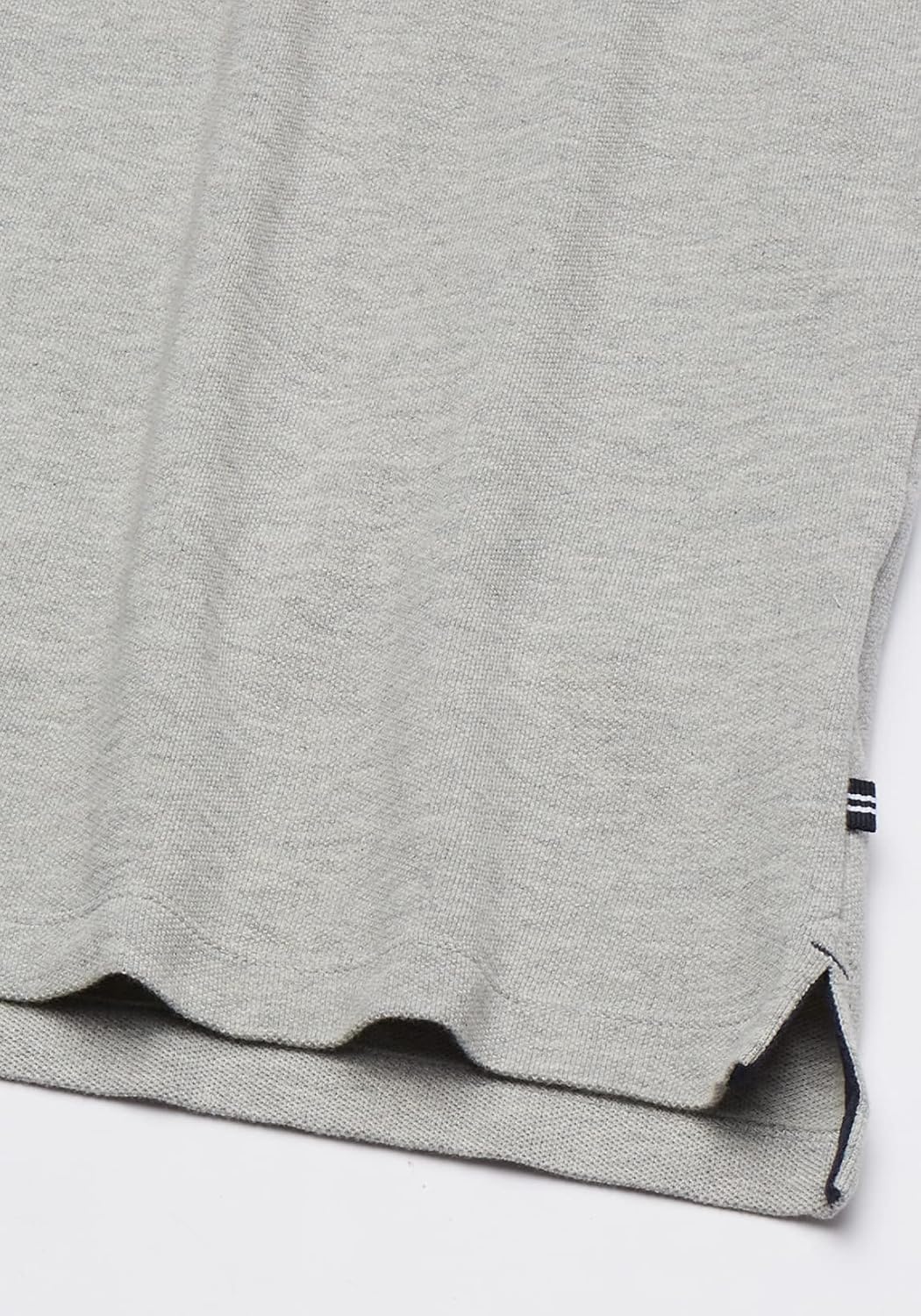 imageNautica Mens Short Sleeve Solid Cotton Pique Polo ShirtGrey Heather