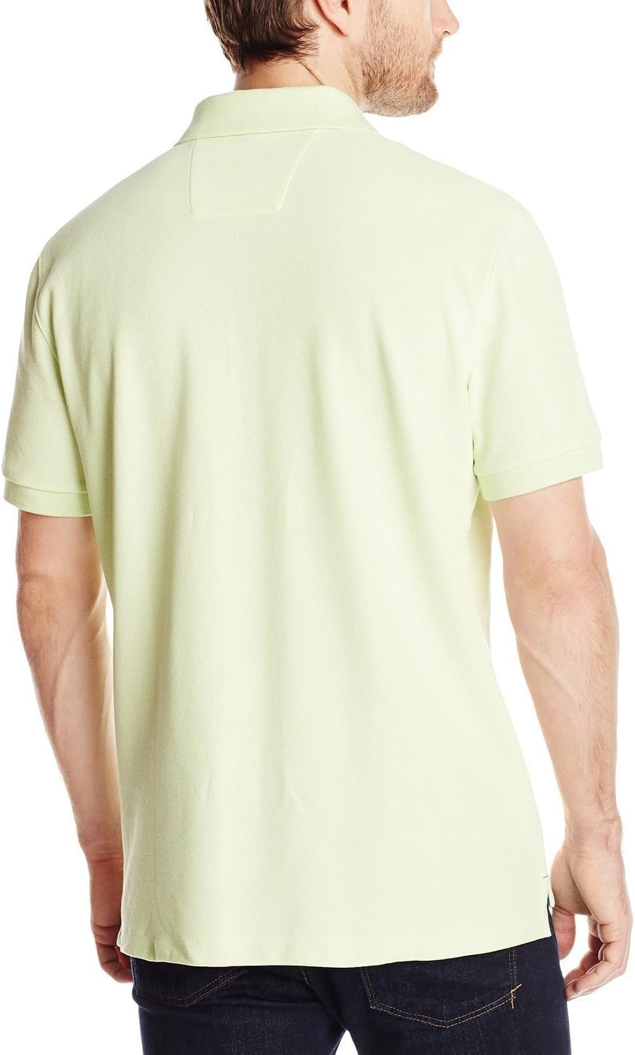 imageNautica Mens Short Sleeve Solid Cotton Pique Polo ShirtSoft Lime