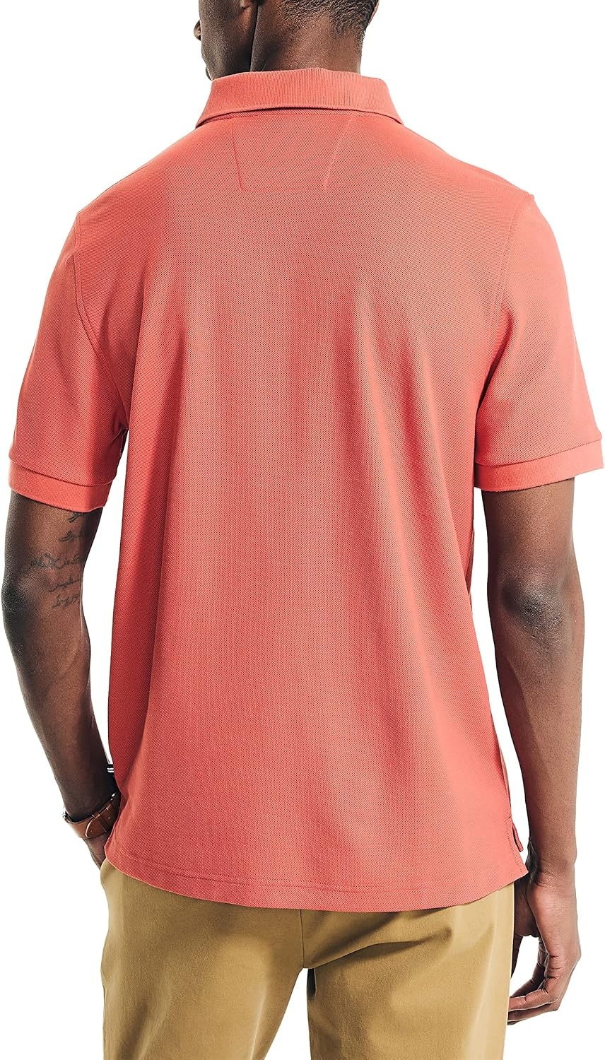 imageNautica Mens Sustainably Crafted Classic Fit Deck PoloCayenne