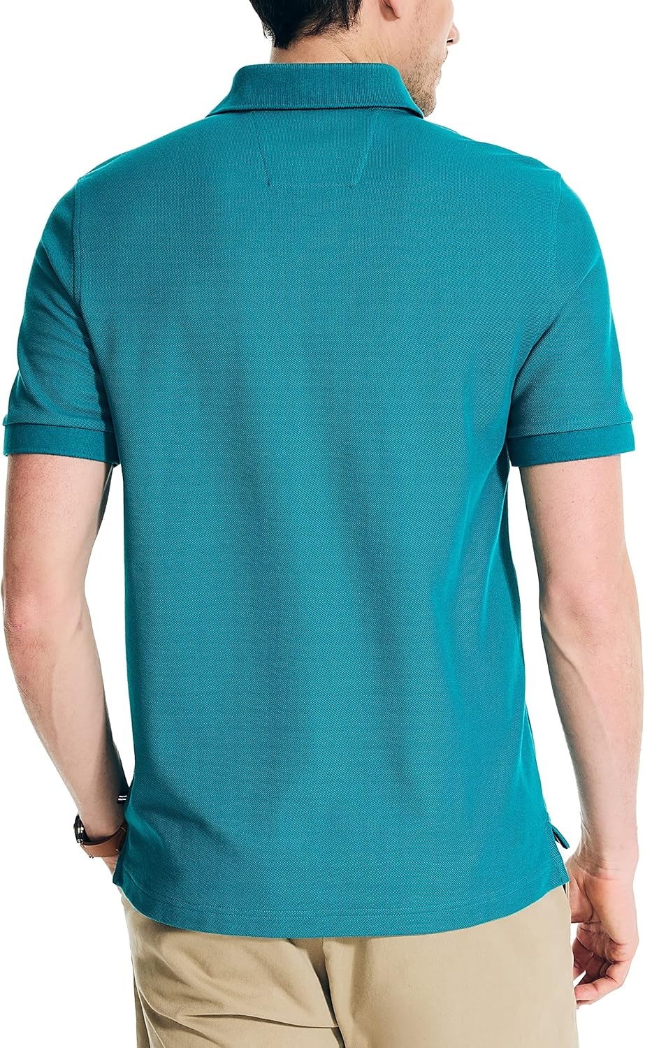 imageNautica Mens Sustainably Crafted Classic Fit Deck PoloHarbor Jade